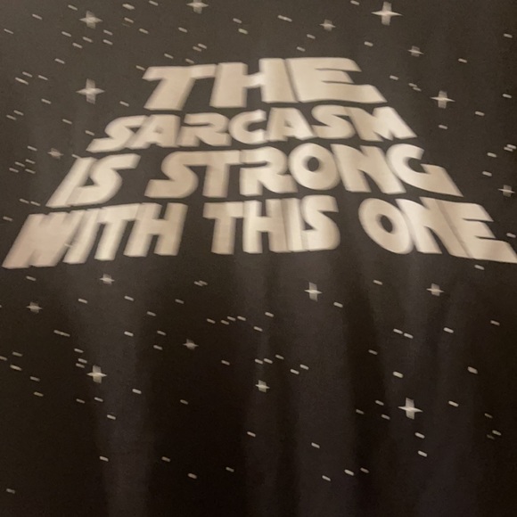 Star Wars Inspired “.The Sarcasm Is Strong With This One” Men’s XL Black T-shirt - Picture 3 of 5
